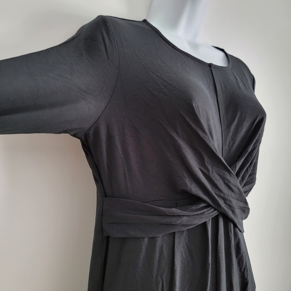 NWT J. JILL black front wrap dress - Picture 3 of 10